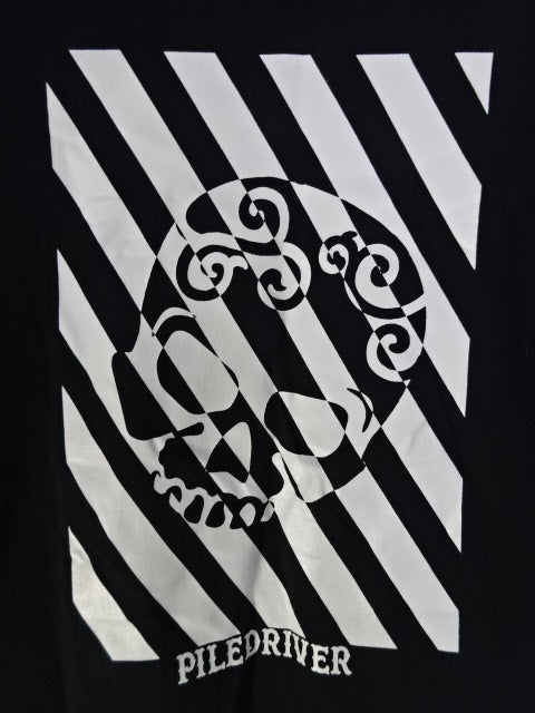Minoru Suzuki "PILEDRIVER Skull" T-Shirt (2) (Black)