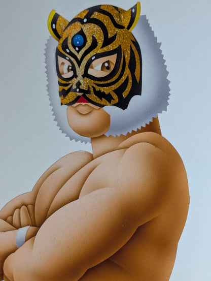 ★ Nagatoshi Sakai 's original drawing work ★ "The Legend of Misawa Tiger" 2nd Tiger Mask (Victory)