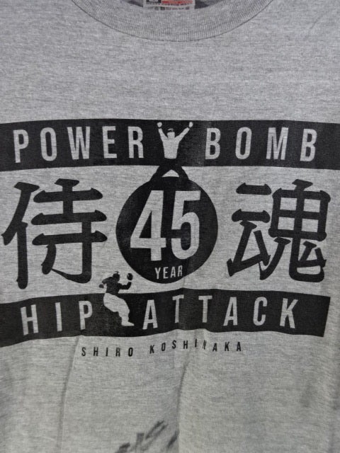 【hand signed autograph】 Shiro Koshinaka  " Samurai Spirit 45th Anniversary T-shirt