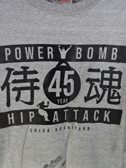 【hand signed autograph】 Shiro Koshinaka  " Samurai Spirit 45th Anniversary T-shirt
