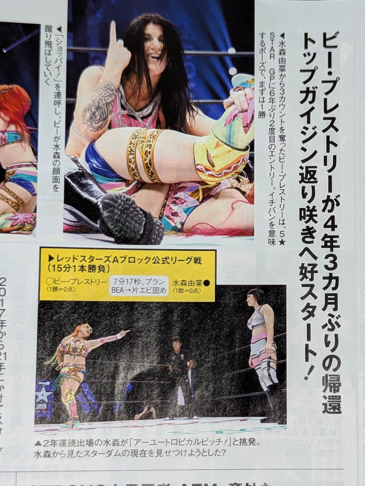 ★Bea Priestley 2025 STARDOM 5★STAR GP worn by him costume set ★