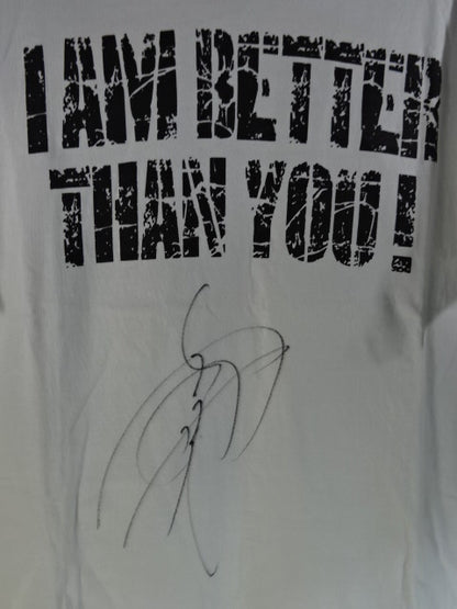 【hand signed autograph】 Naruki Doi 「I AM BETTER THAN YOU !」 T-shirt (1) (white)