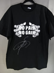 直筆サイン入り】土井成樹「NO PAIN NO GAIN」Tシャツ②(ブラック