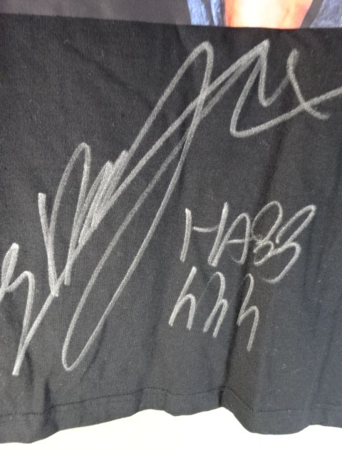 【hand signed autograph】 Koji Doi  Picture T-Shirts(1) (Black)