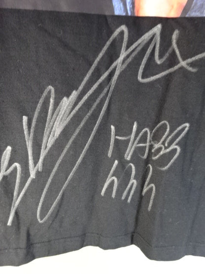 【hand signed autograph】 Koji Doi  Picture T-Shirts(1) (Black)