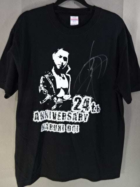 【hand signed autograph】 Naruki Doi  24th Anniversary T-shirt