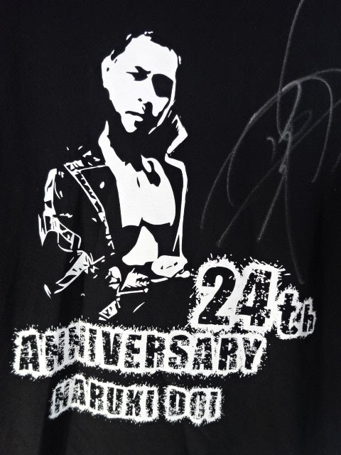 【hand signed autograph】 Naruki Doi  24th Anniversary T-shirt