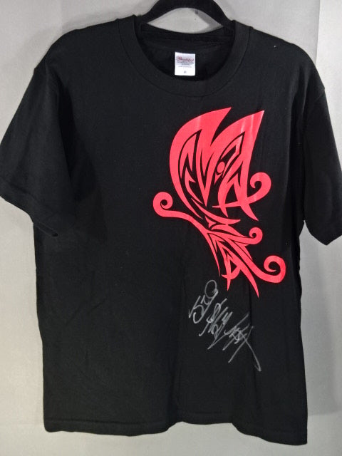 【hand signed autograph】 JUST TAP OUT Maika  Illustrated T-Shirt (1) (Black)