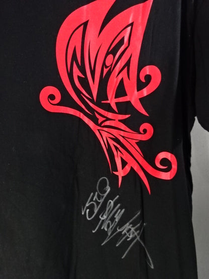 【hand signed autograph】 JUST TAP OUT Maika  Illustrated T-Shirt (1) (Black)