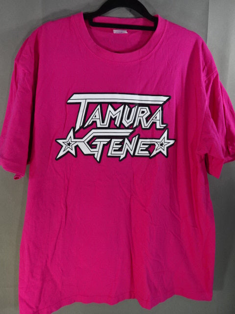【hand signed autograph】 TAMURA☆GENE☆ T-Shirt (1) (Pink)