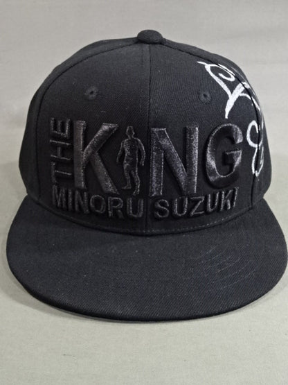 【直筆サイン入り】鈴木みのる「The KING」キャップ①(ブラック×ブラック)