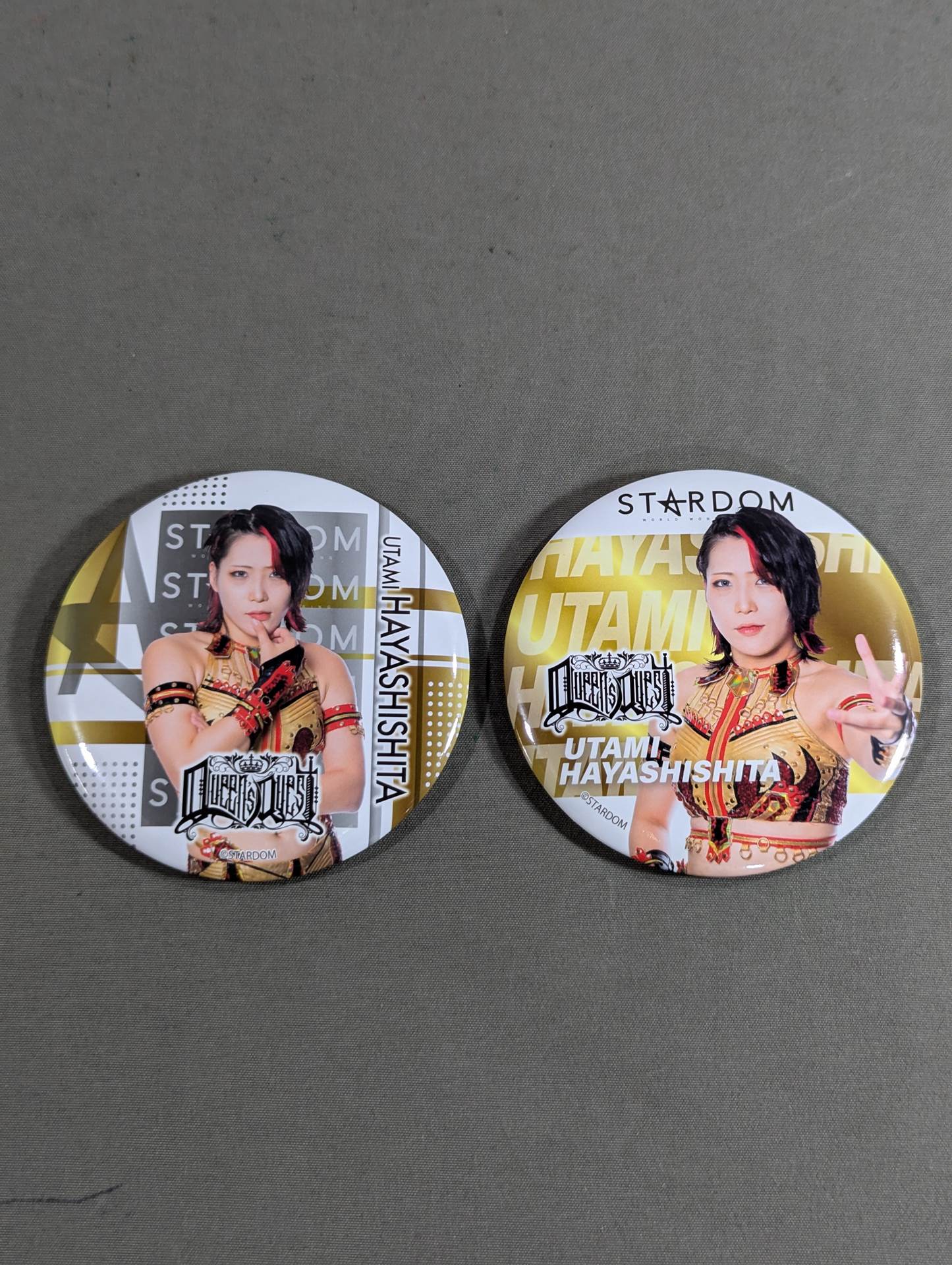 ★ Cool Royal Beautiful ★ Utami Hayashishita  PinBack button Sets(3)