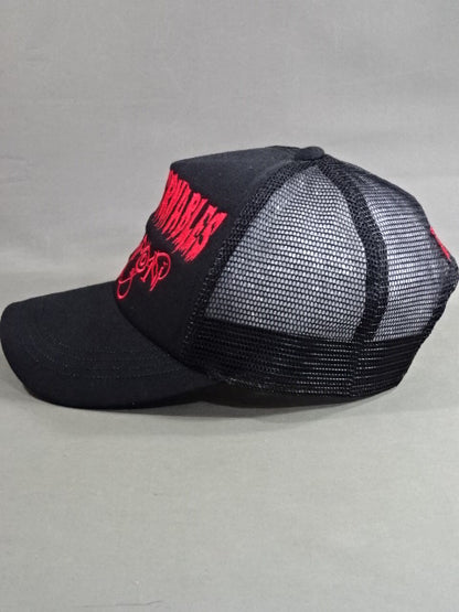 L・I・J メッシュキャップ③(L・I・J ロゴ / ブラック×レッド)