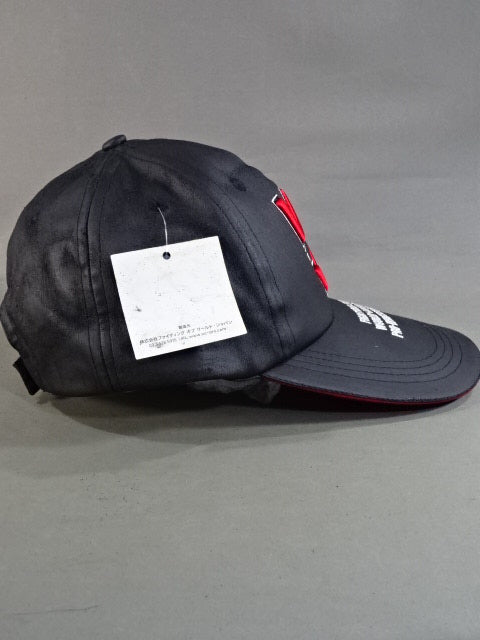 WJプロレス ロゴ レザー風キャップ