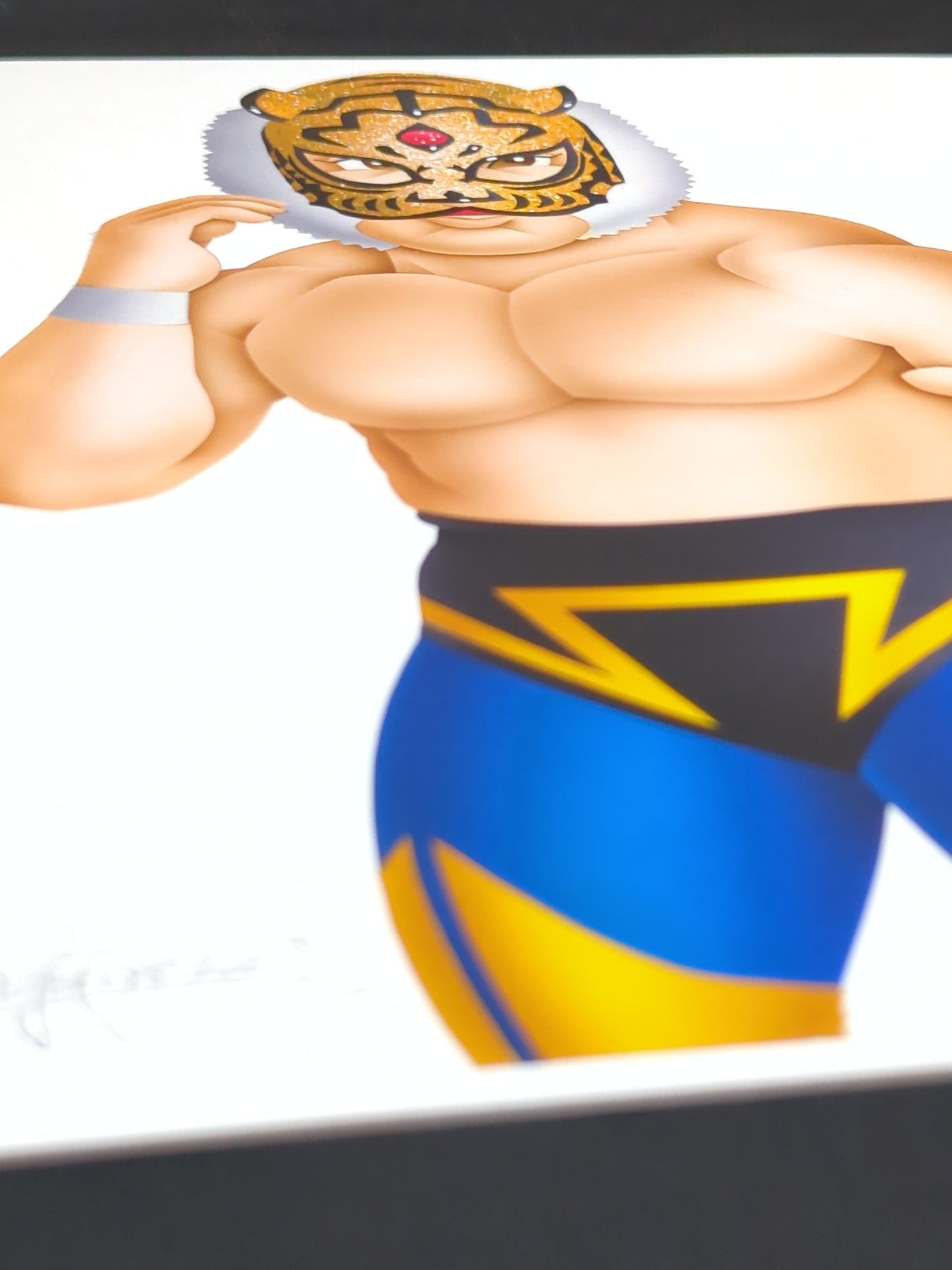 ★ Nagatoshi Sakai 's original painting work ★ "Four-dimensional killing method" The first tiger mask (orange glitter)