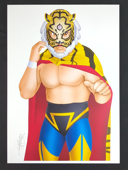★ Nagatoshi Sakai 's original painting work ★ "Four-dimensional killing method" The first tiger mask ( Gran Hamada  battle type)
