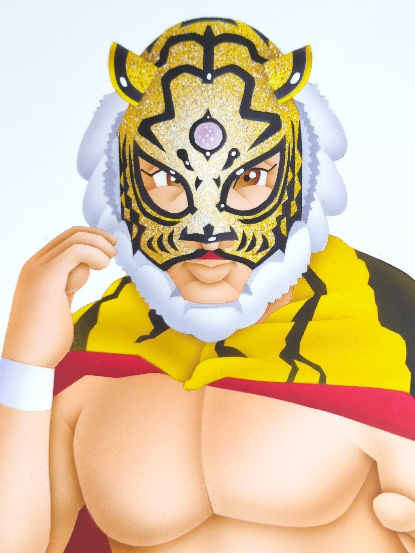 ★ Nagatoshi Sakai 's original painting work ★ "Four-dimensional killing method" The first tiger mask ( Gran Hamada  battle type)