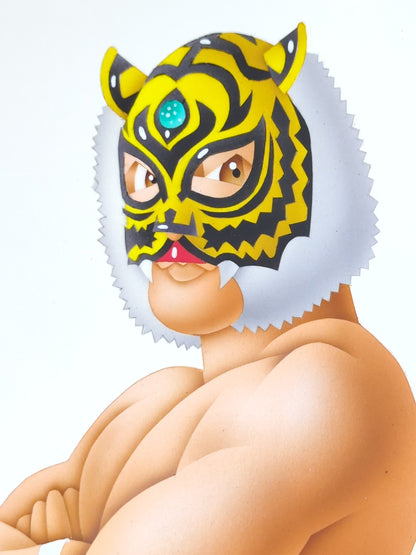 ★ Nagatoshi Sakai 's original drawing work ★ "The Legend of Misawa Tiger" 2nd  Tiger Mask (Victory Fang with Last Type)
