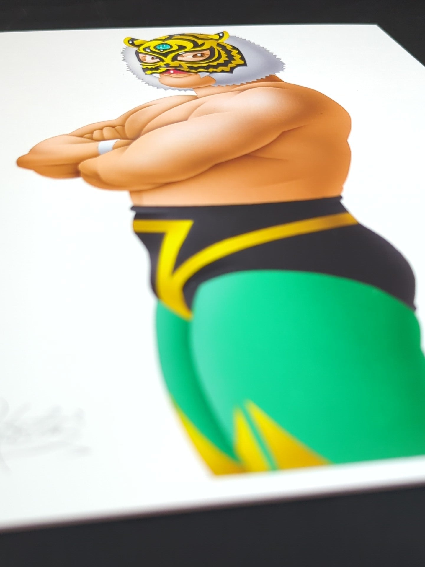 ★ Nagatoshi Sakai 's original drawing work ★ "The Legend of Misawa Tiger" 2nd  Tiger Mask (Victory Fang with Last Type)