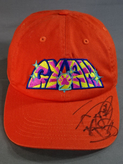 【直筆サイン入り】ウナギ・サヤカ「ぎゃん」 キャップ①(オレンジ)