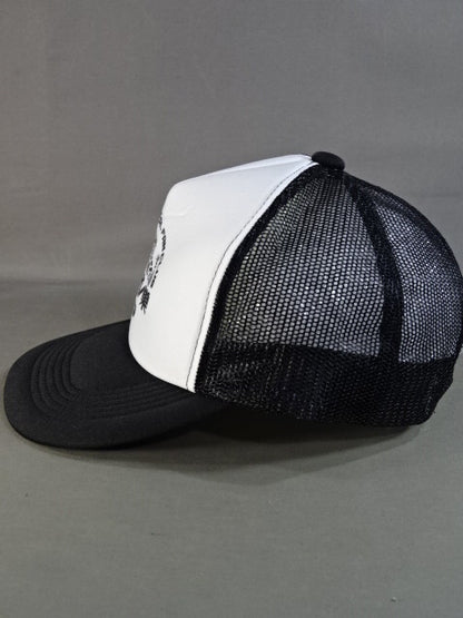 RIZIN 強者ノ巣 メッシュキャップ①(ホワイト×ブラック)