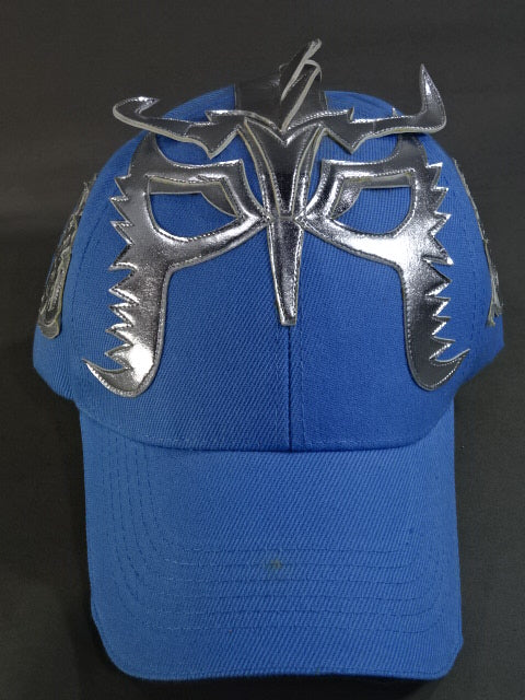 直筆サイン入り】ウルティモ・ドラゴン マスクキャップ①(ライトブルー