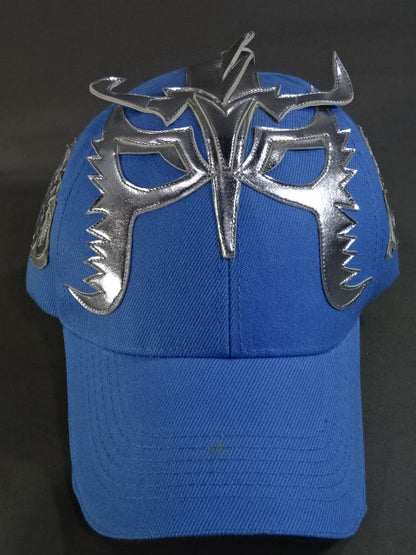 【直筆サイン入り】ウルティモ・ドラゴン マスクキャップ①(ライトブルー）