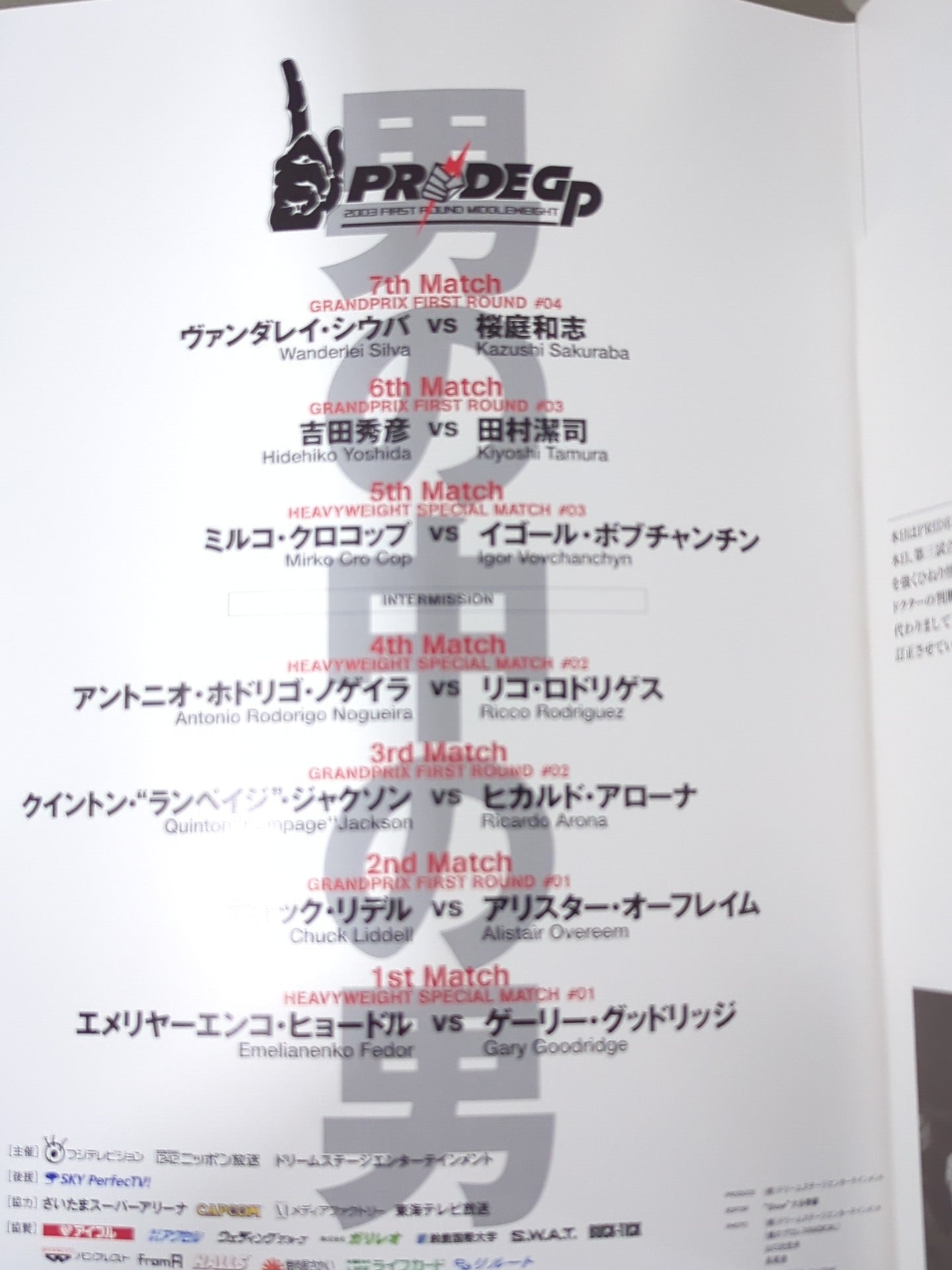 PRIDE GP 2003 FIRST ROUND