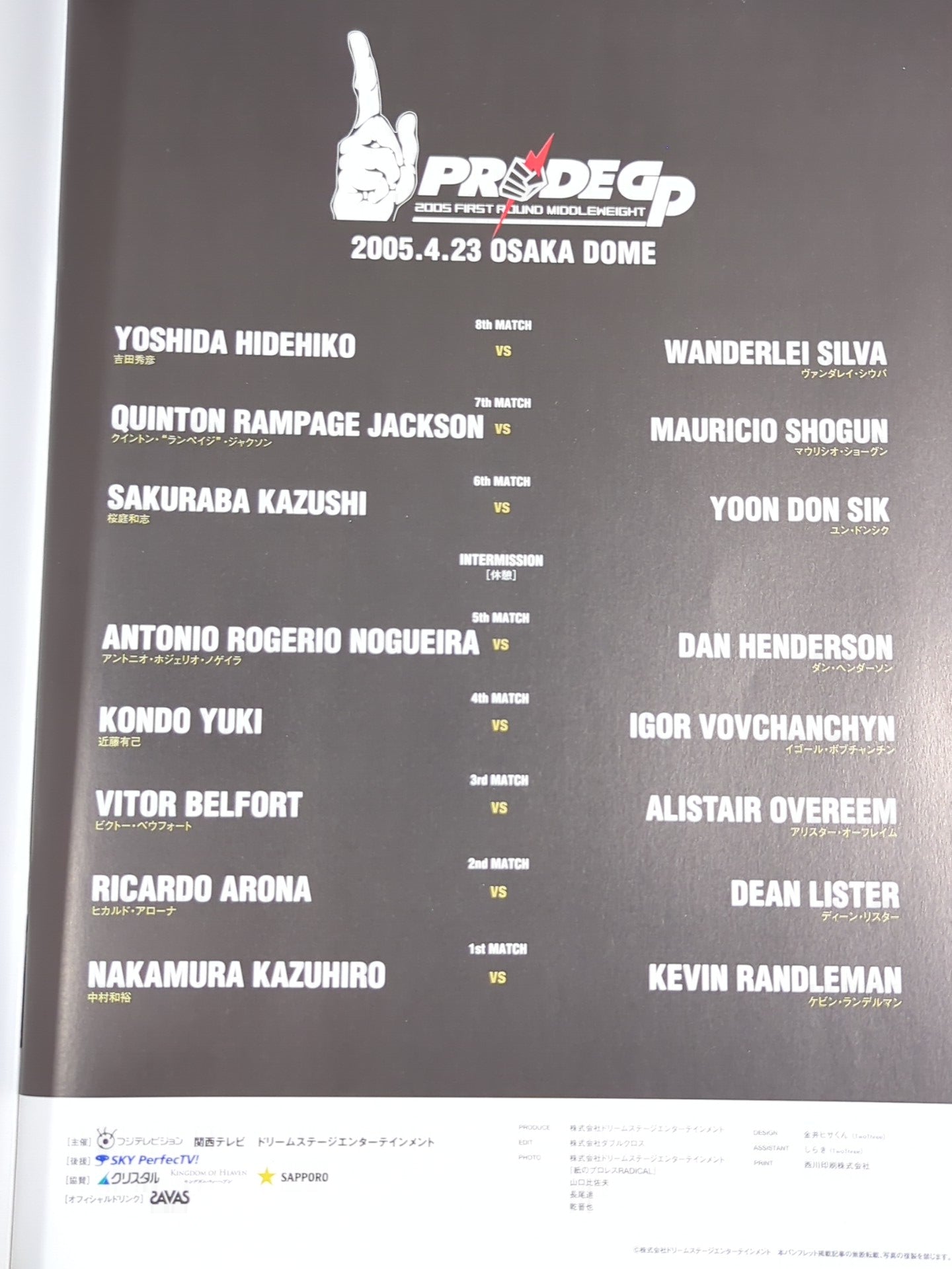 PRIDE GP 2005 MIDDLEWEIGHT FIRST ROUND – 闘道館