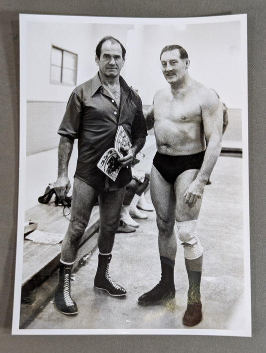 カール・ゴッチ＆ルー・テーズ 白黒写真①