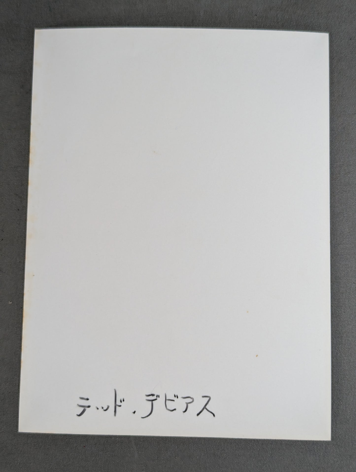 テッド・デビアス 白黒写真①