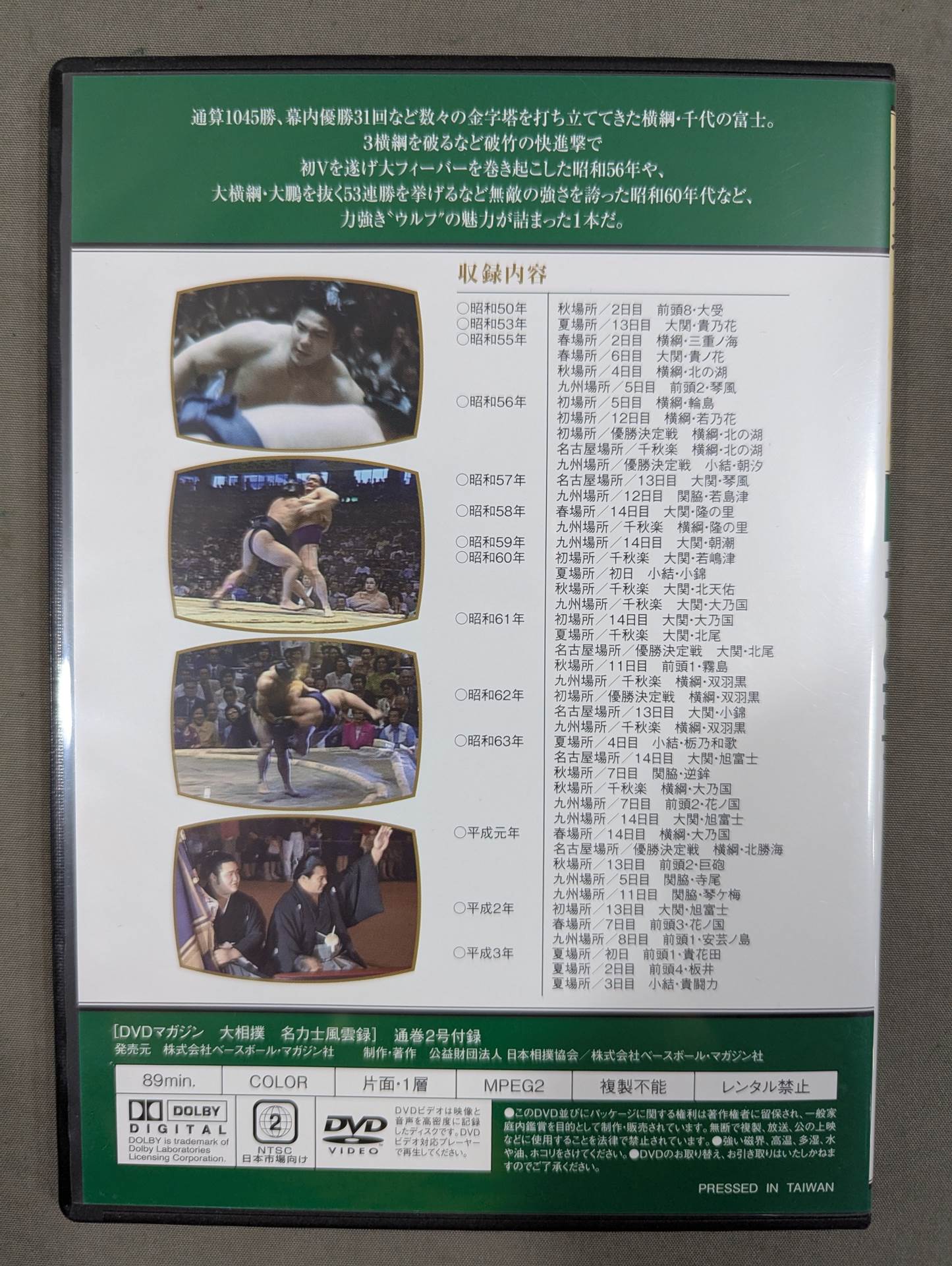 大相撲名力士風雲録 第2号 ☆千代の富士☆ – 闘道館