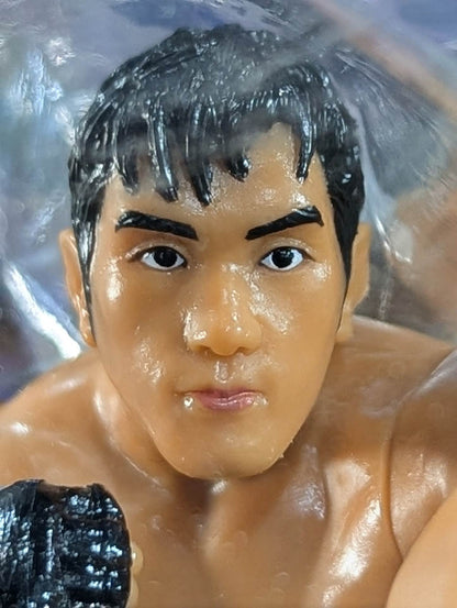 Yuki Kondo (with belt, yellow-green pants, left hook)