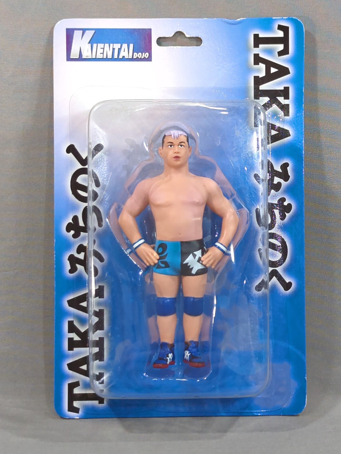 TAKA Michinoku  (black & blue pants, blue knee pads)