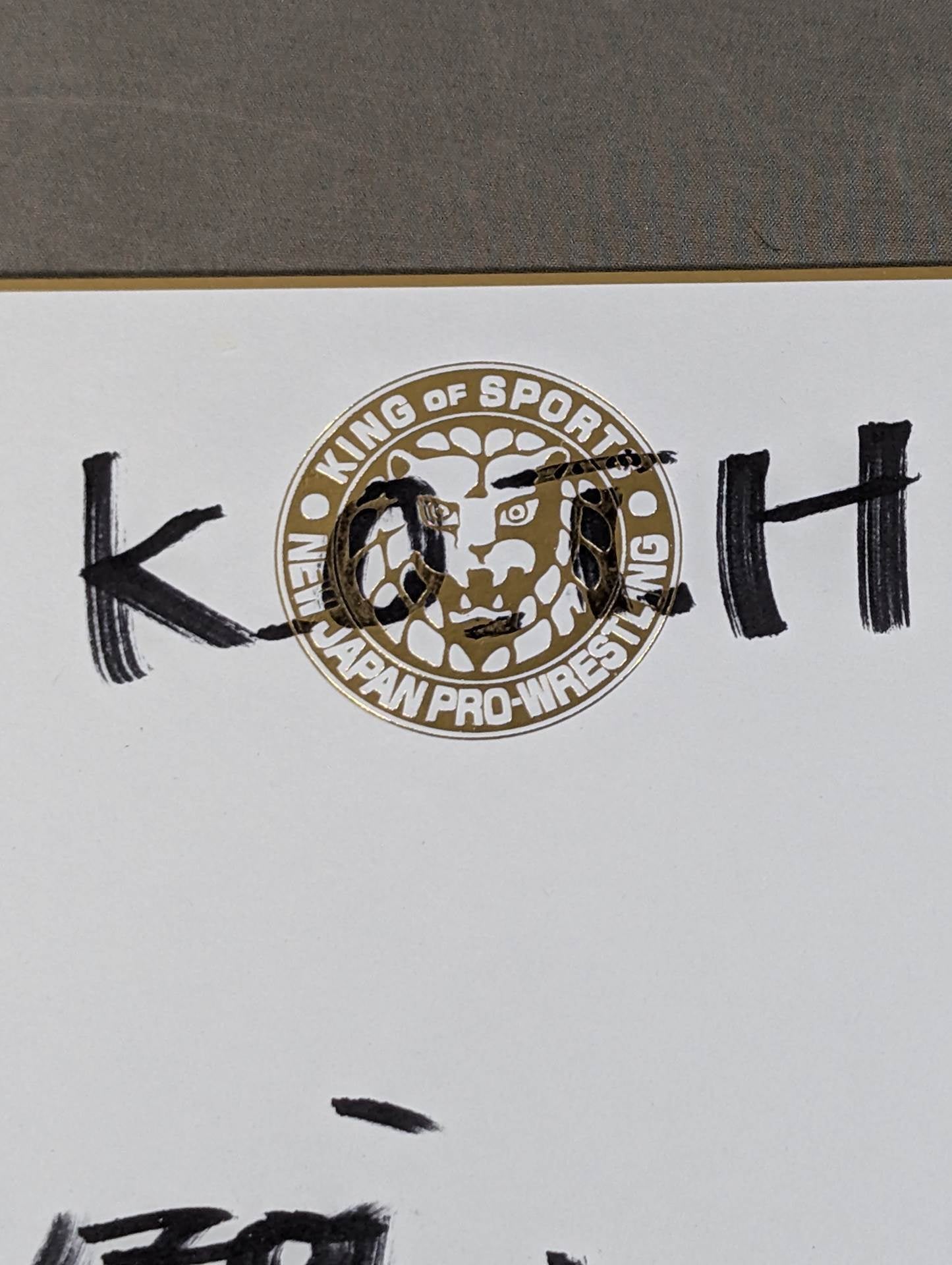 ★キング・オブ・ザ・ヒルズ★ 鈴木健想＆棚橋弘至(ライオンマーク色紙)