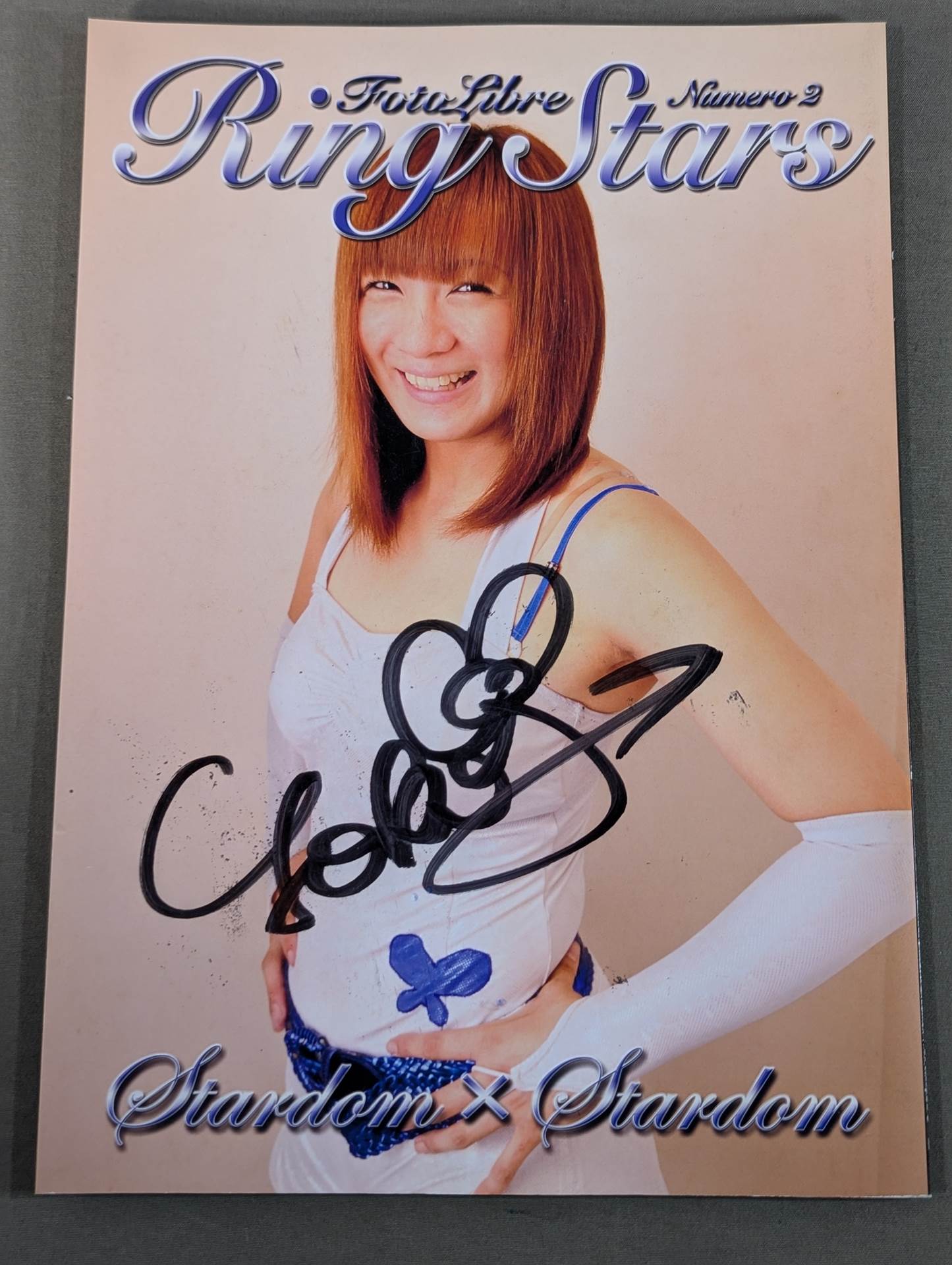 [3 fighters hand signed autograph 】FOTOLIBRE Ring Stars Numero.2