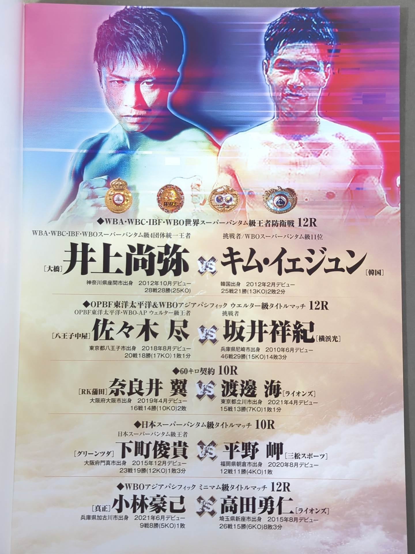 ★4団体統一戦★ 井上尚弥vsキム・イェジュン