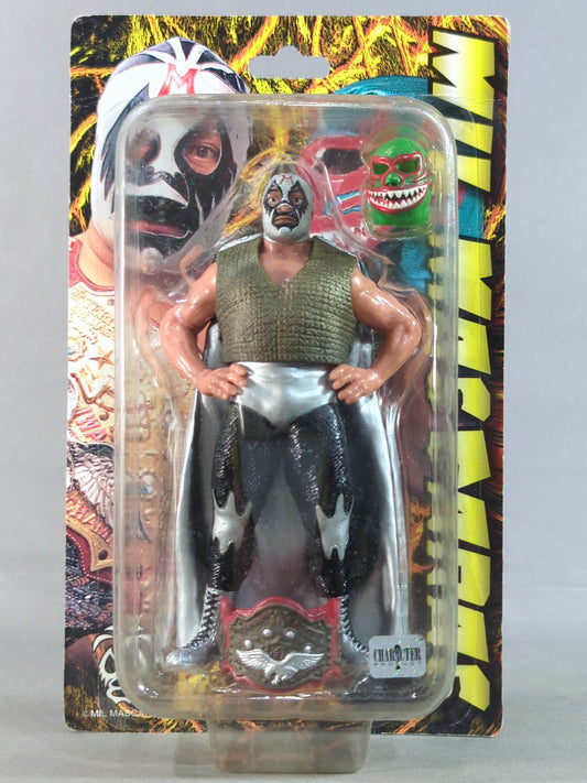 Mil Mascaras  (Silver Trade, Green Shark Mouth, IWA Belt)