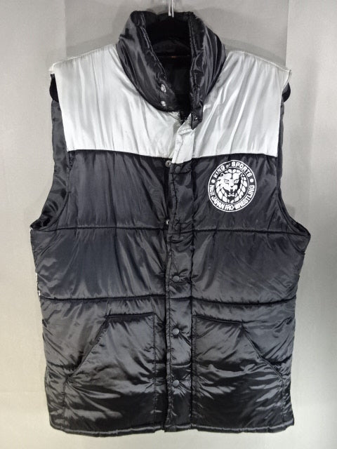 Lion Mark  Down Vest (1) (Black & Silver)