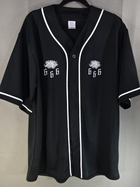 暗黒プロレス組織666 ベースボールシャツ②(ブラック)