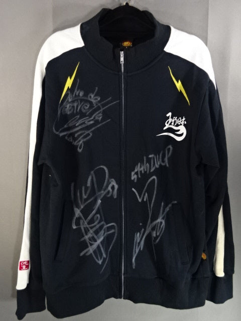 ★5 fighters hand signed autograph !! ★ Lion Mark × Hada Jersey Jacket