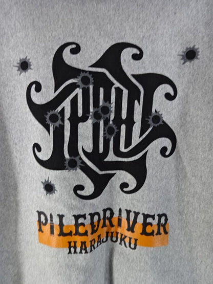 パイルドライバー原宿 ジップパーカー①(グレー)