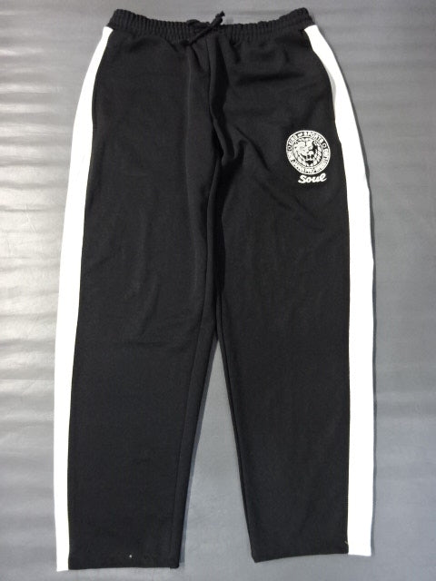 新日本プロレス×SOUL SPORTS ライオンマーク ジャージパンツ②(ブラック)