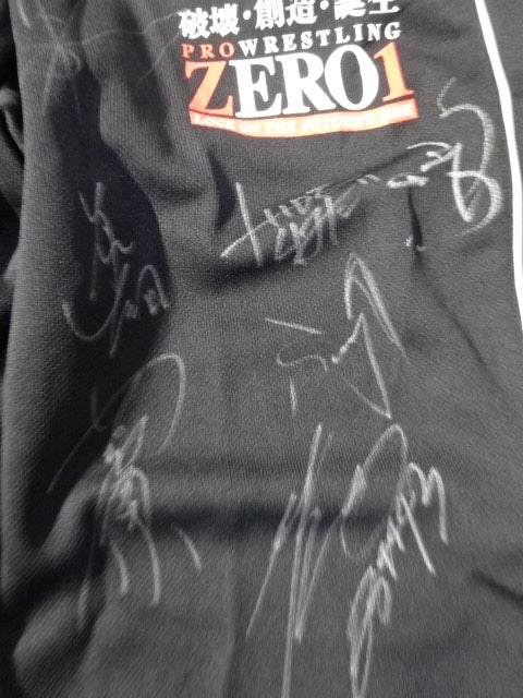 ★12 fighters hand signed autograph ★ ZERO-ONE Jersey Pants (1) (Black)