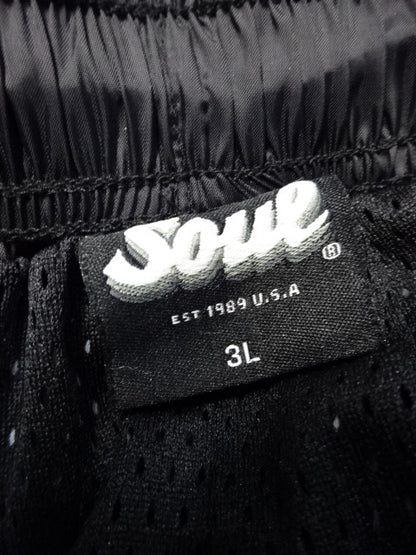 [2 fighters hand signed autograph 】New Japan Pro Wrestling ×SOUL SPORTS Lion Mark  Breaker Pants (1) (Black)