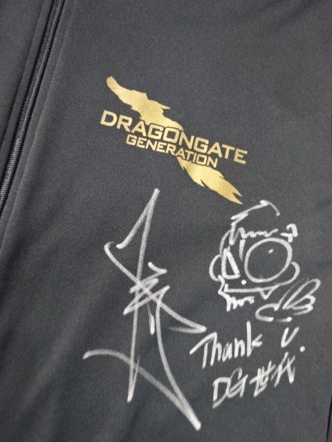 【Kzy 直筆サイン入り】ドラゴンゲート セットアップジャージ①(ブラック)