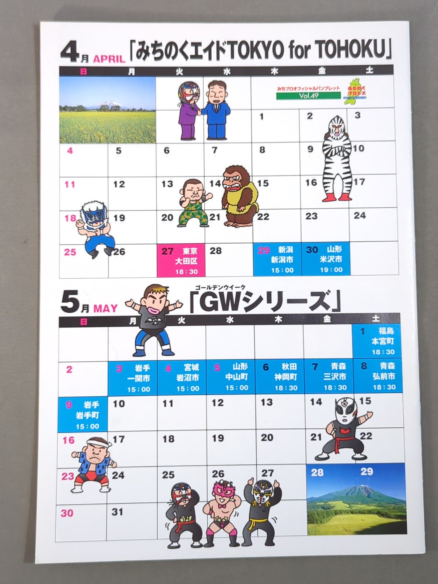 【ticket stub 】Michinoku Pro Wrestling Official Pamphlet Vol.49