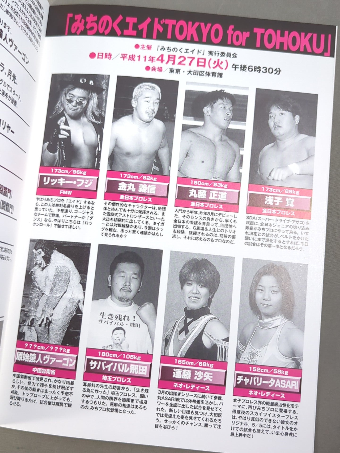 【ticket stub 】Michinoku Pro Wrestling Official Pamphlet Vol.49