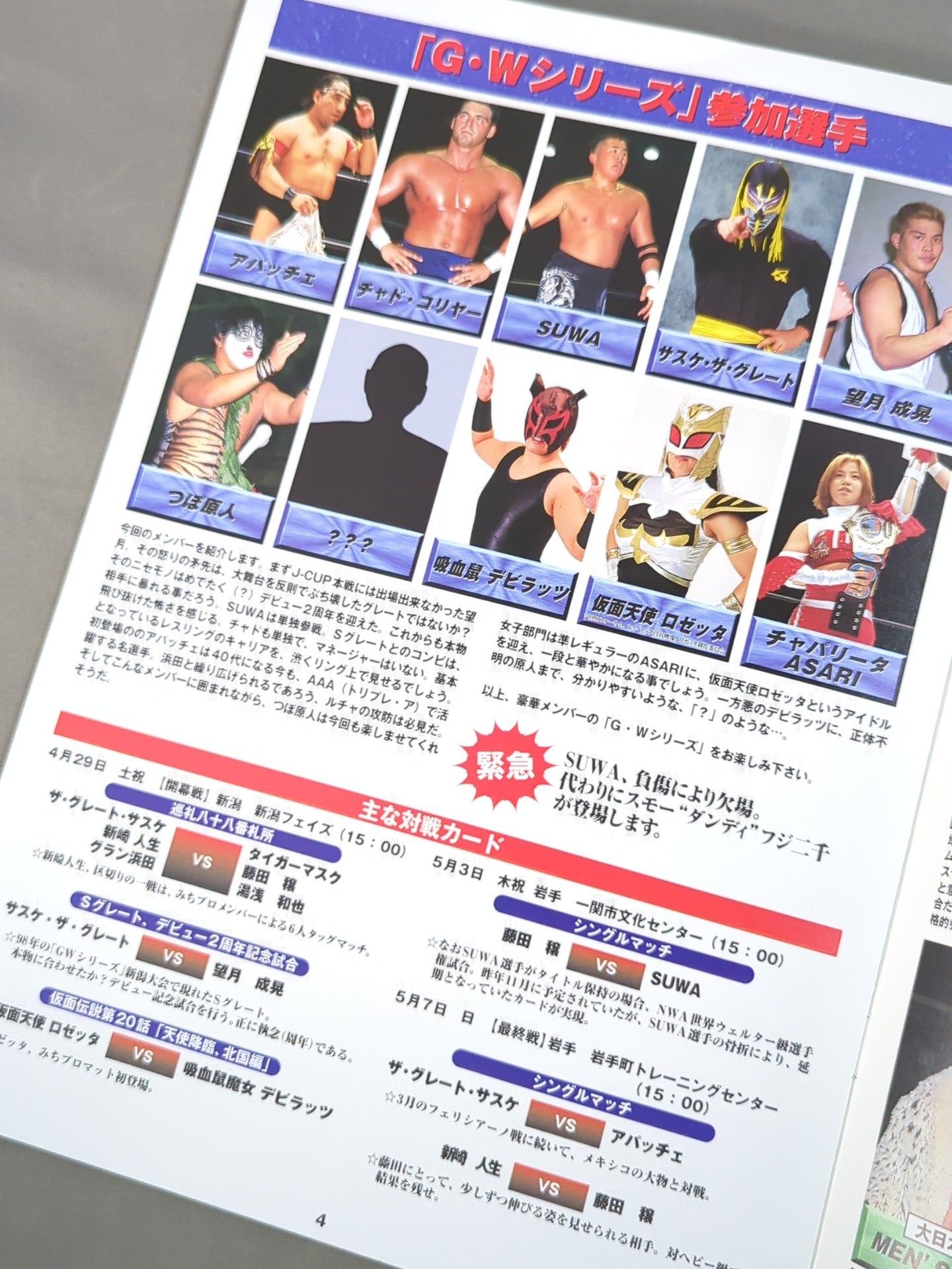 Michinoku Pro Wrestling  Official Pamphlet Vol.55