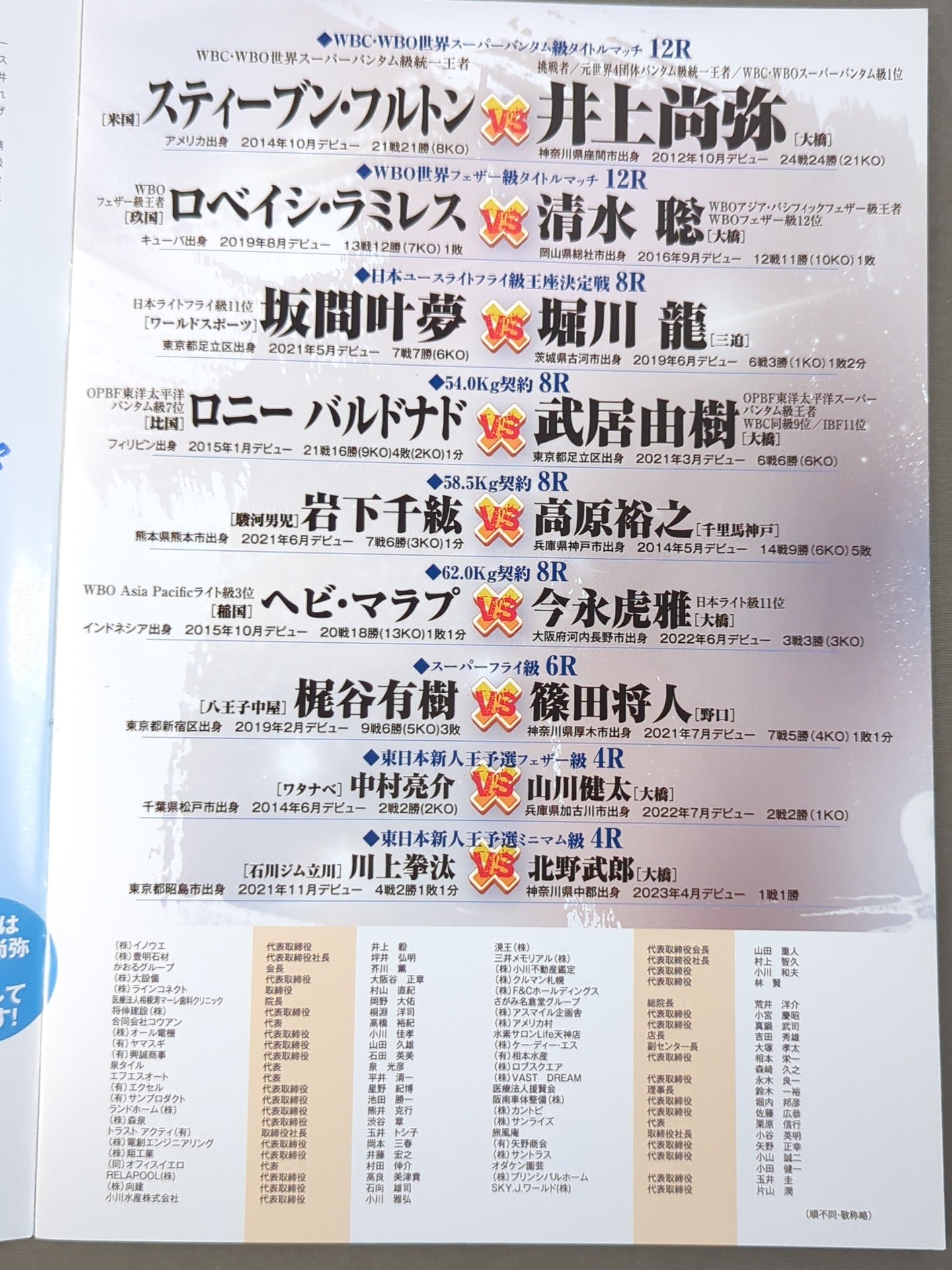 ★4 division championship ★ Stephen Fulton vs Naoya Inoue